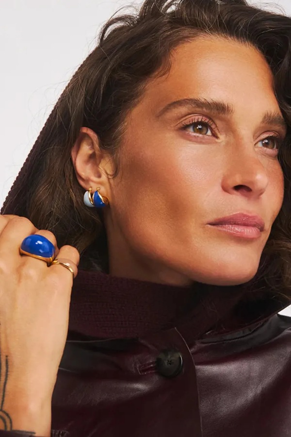 Сережки жіночі позолочені срібні BERRIES Viva Blueberry Earrings фото 3