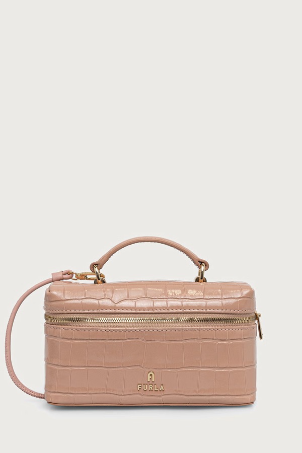 Сумка крос-боді жіноча шкіряна Furla Camelia Micro колір рожевий