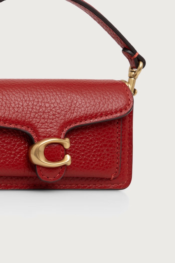 Брелок жіночий шкіряний Coach Tabby Bag Charm колір червоний