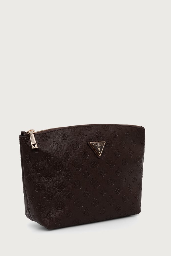 Косметичка жіноча зі штучної шкіри Guess LENWOOD колір коричневий