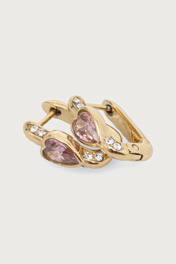 Сережки жіночі з нержавіючої сталі з цирконієм Guess CRYSTAL LOVE