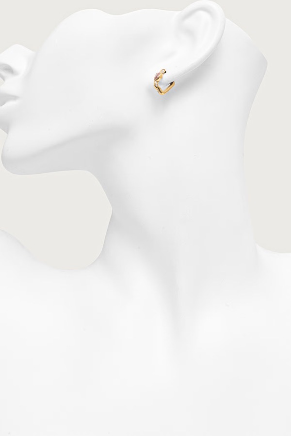 Сережки жіночі з нержавіючої сталі з цирконієм Guess CRYSTAL LOVE фото 2