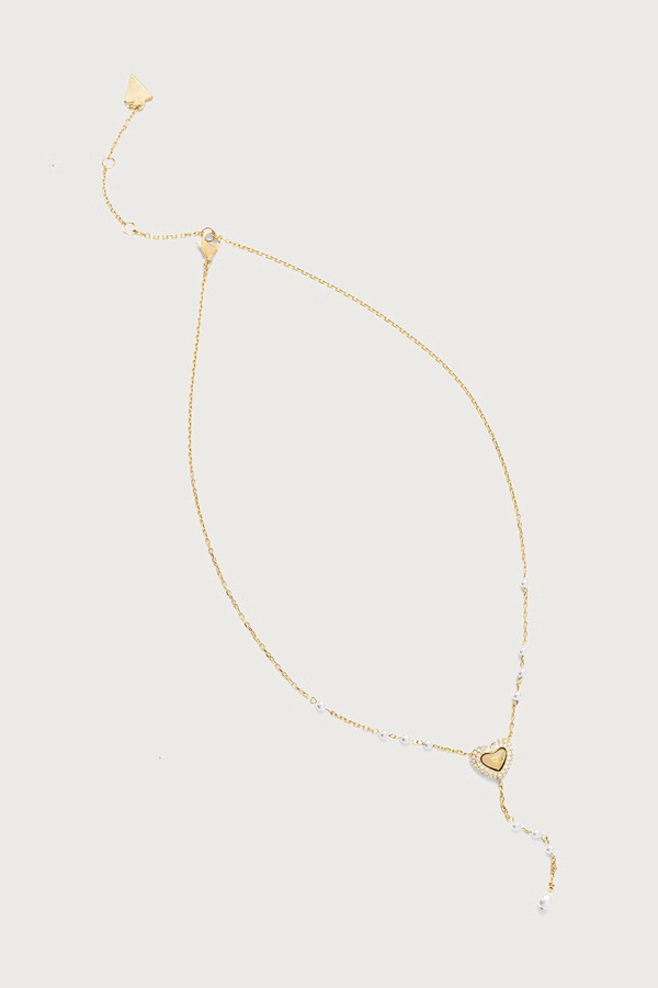 Намисто жіноче з цирконієм Guess BELOVED колір золотий