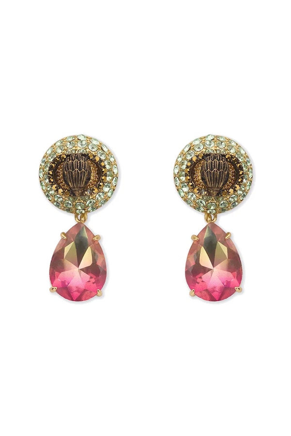 Серьги женские латунные Kurt Geiger London CHELSEA цвет зеленый