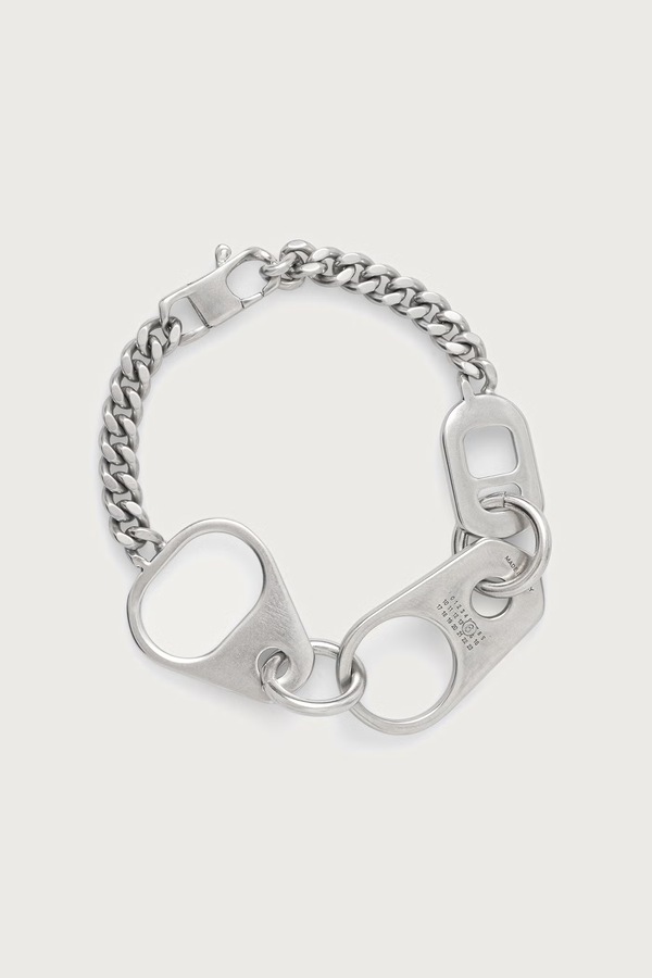 Браслет жіночий латунний MM6 Maison Margiela колір срібний фото 2