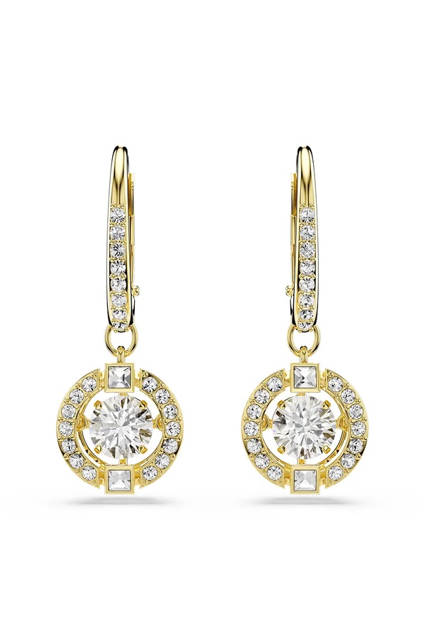 Сережки жіночі позолочені з цирконієм Swarovski UNA