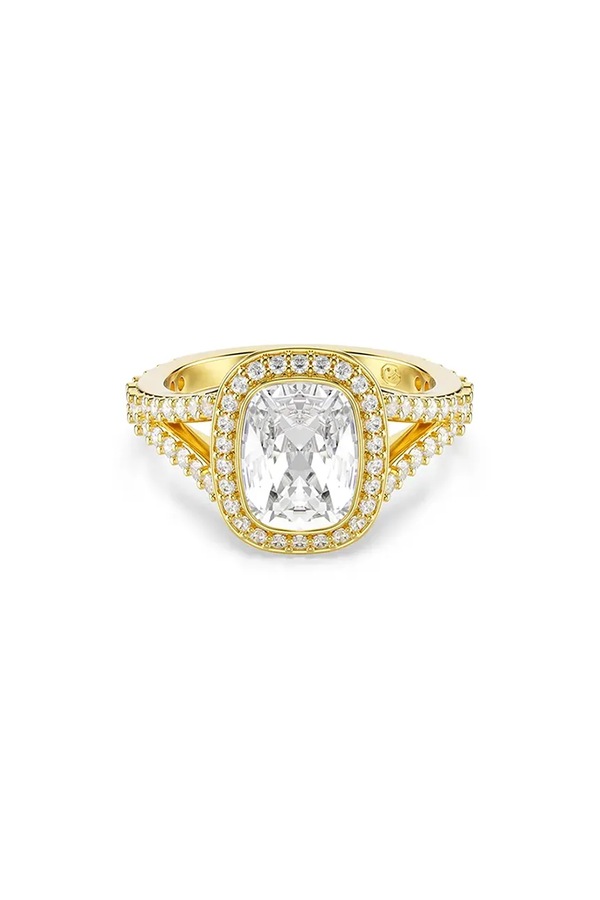Кольцо женская позолоченная с цирконием Swarovski UNA