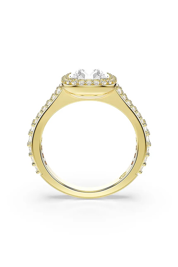 Каблучка жіноча позолочена з цирконієм Swarovski UNA фото 4