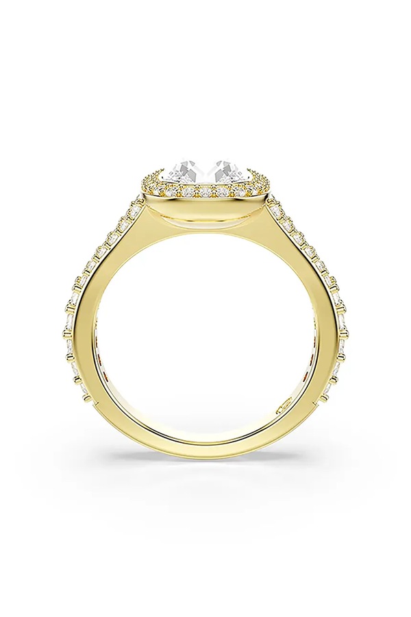 Каблучка жіноча позолочена з цирконієм Swarovski UNA фото 4