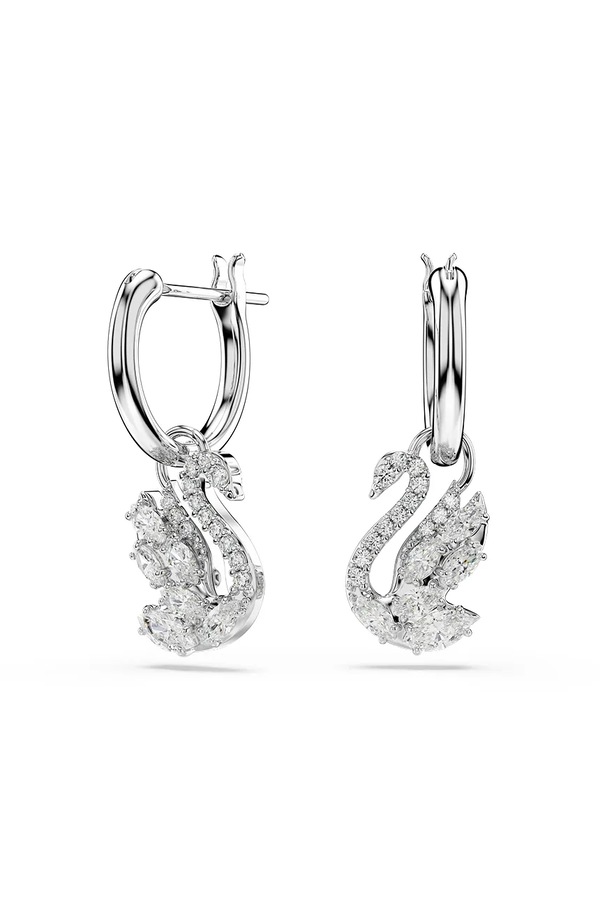 Серьги женские металлические с цирконием Swarovski