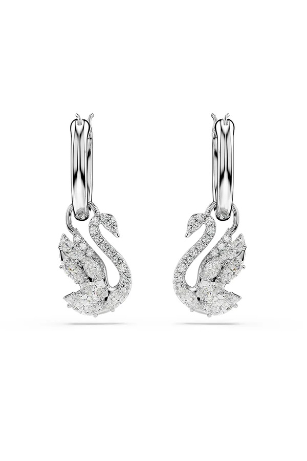 Серьги женские металлические с цирконием Swarovski