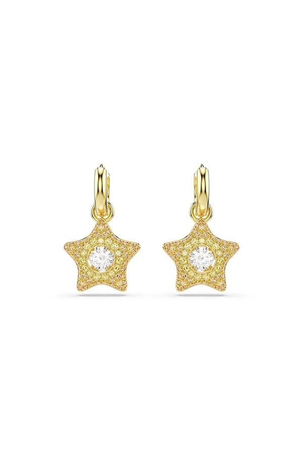 Сережки жіночі позолочені з цирконієм Swarovski SUBLIMA