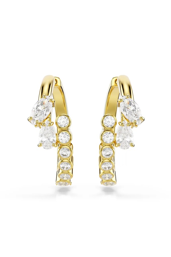 Сережки жіночі позолочені з цирконієм Swarovski MESMERA