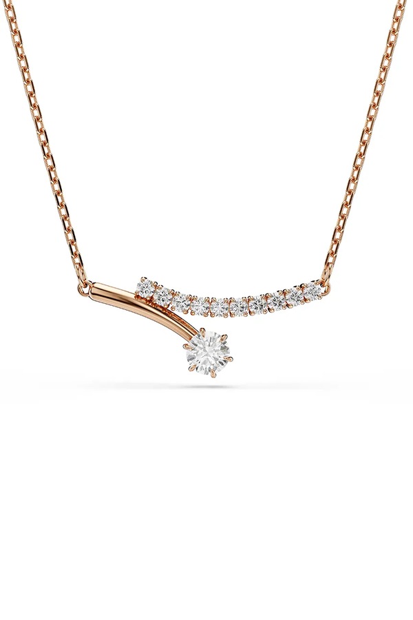 Ожерелье женское позолоченное с цирконием Swarovski MATRIX