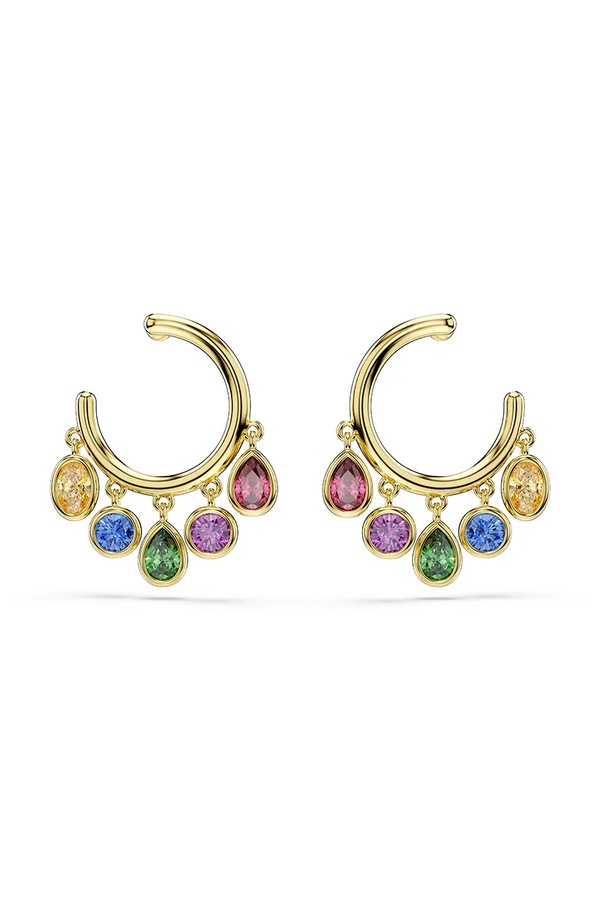 Серьги женские позолоченные с цирконием Swarovski IMBER
