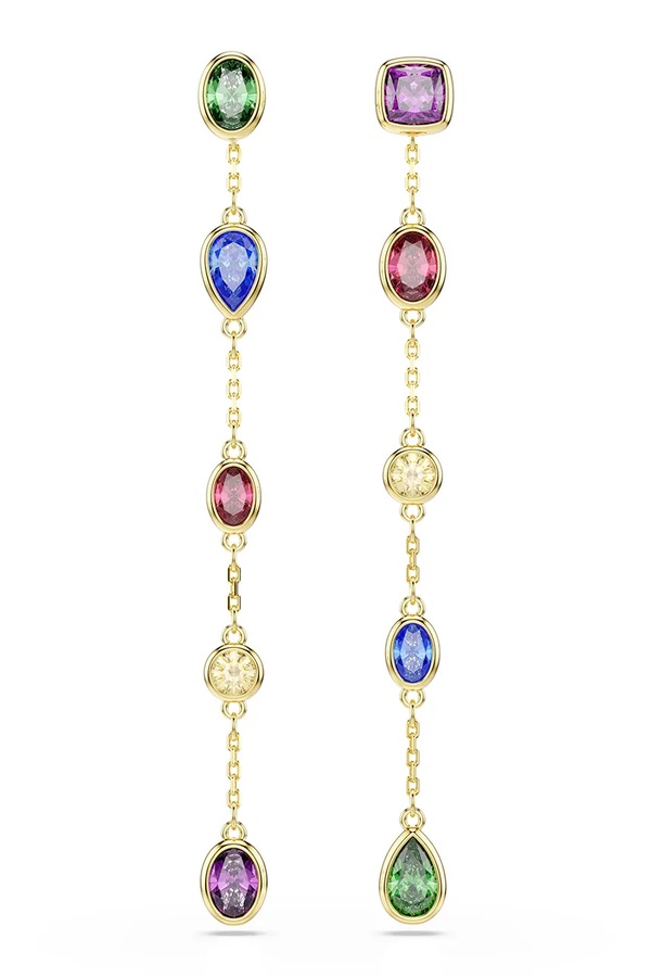 Сережки жіночі позолочені з цирконієм Swarovski IMBER