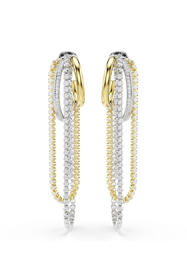 Сережки жіночі з цирконієм Swarovski HYPERBOLA