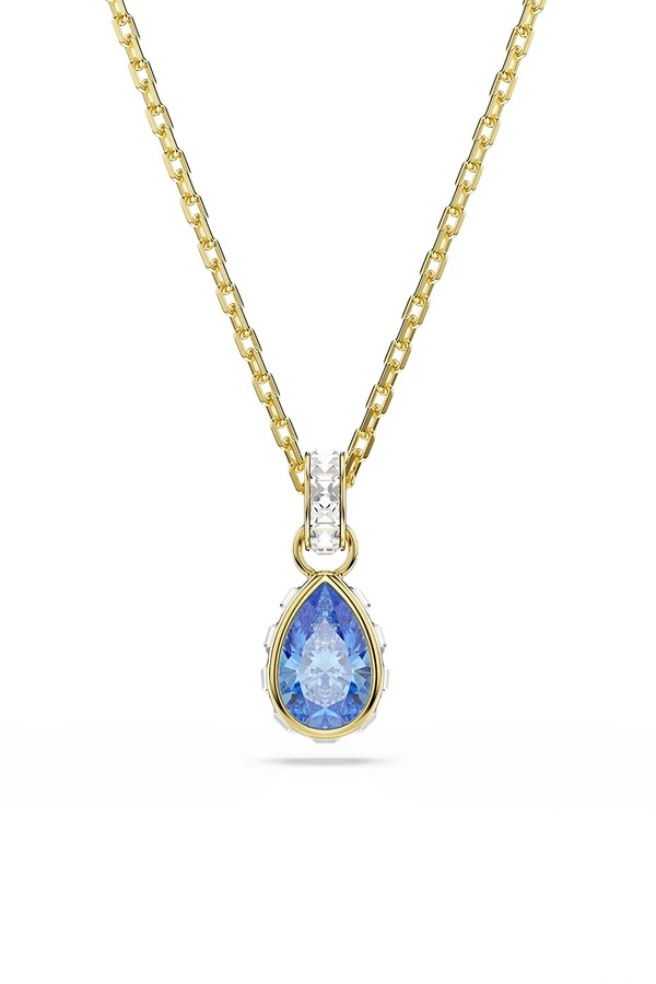Намисто жіноче позолочене з цирконієм Swarovski CHROMA колір синій
