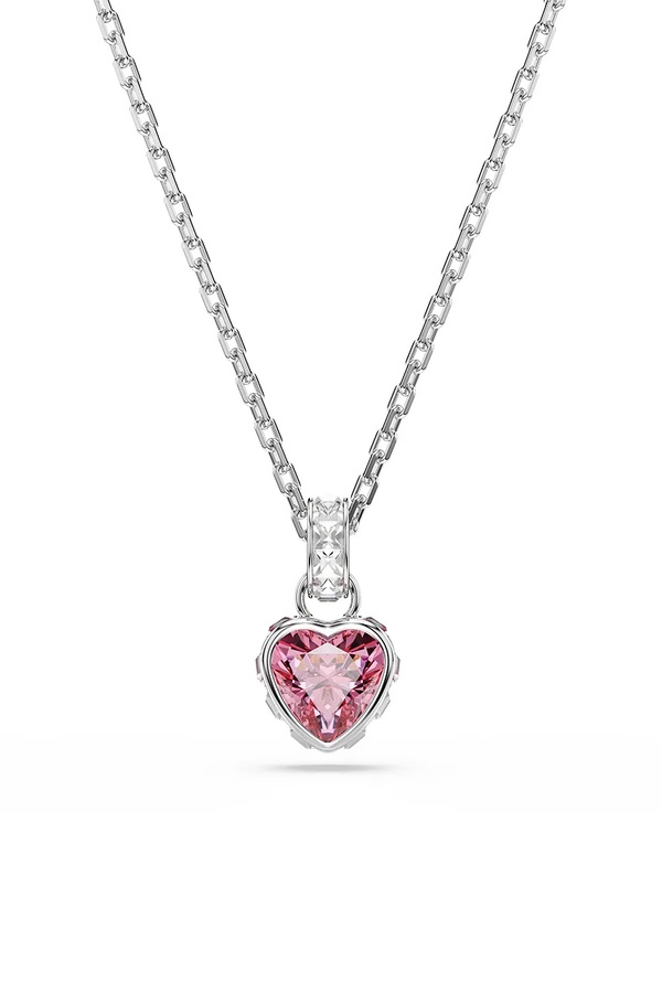 Ожерелье женское металлическое с цирконием Swarovski CHROMA цвет розовый