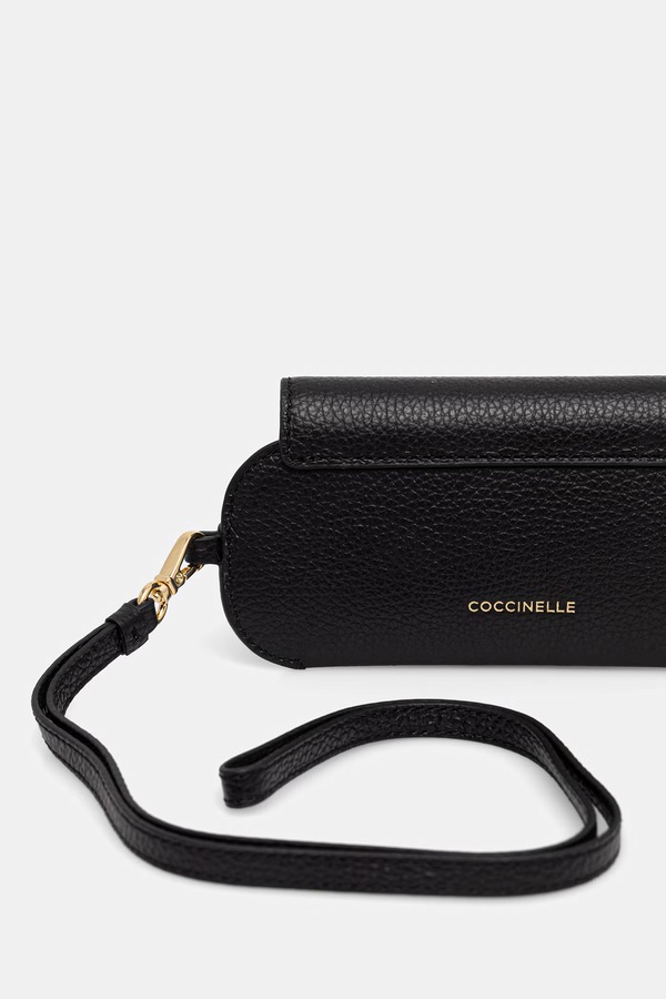 Футляр для очков кожаный Coccinelle цвет черный фото 2