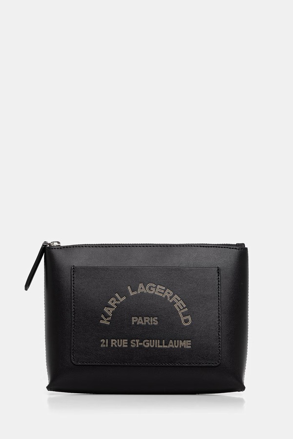 Косметичка кожаная Karl Lagerfeld K/DAILY цвет черный