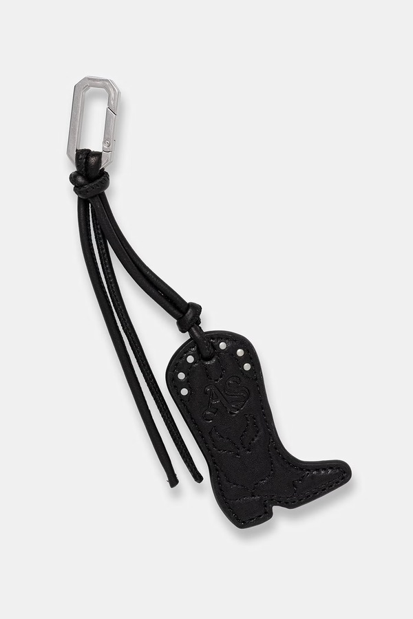 Брелок жіночий шкіряний AllSaints COWBOY колір чорний