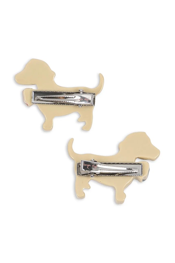 Шпильки для волосся жіночі 2 PACK PUPPY HAIR CLIP 2 шт. Konges Sløjd колір бежевий фото 3