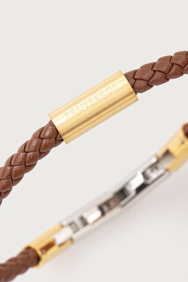 Браслет чоловічий шкіряний Trussardi колір коричневий фото 2