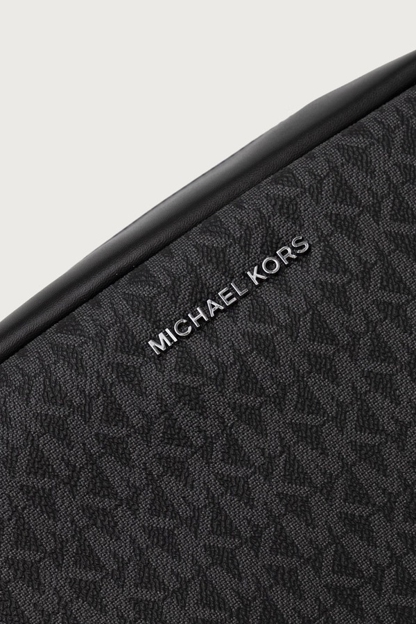 Косметичка чоловіча зі штучної шкіри Michael Kors HUDSON колір чорний фото 3