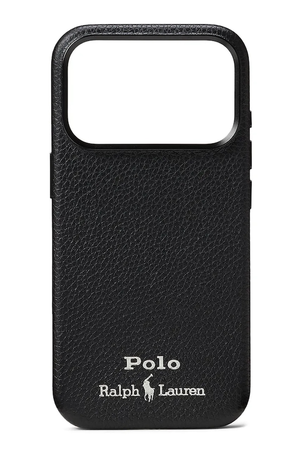Чохол на телефон шкіряний Polo Ralph Lauren колір чорний фото 2