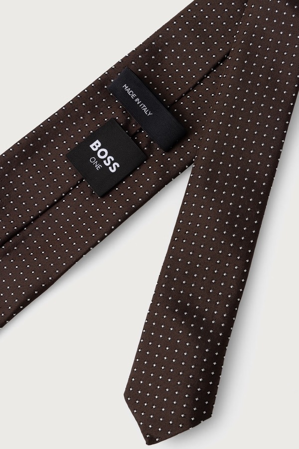 Краватка чоловіча шовкова BOSS H-TIE CM колір коричневий