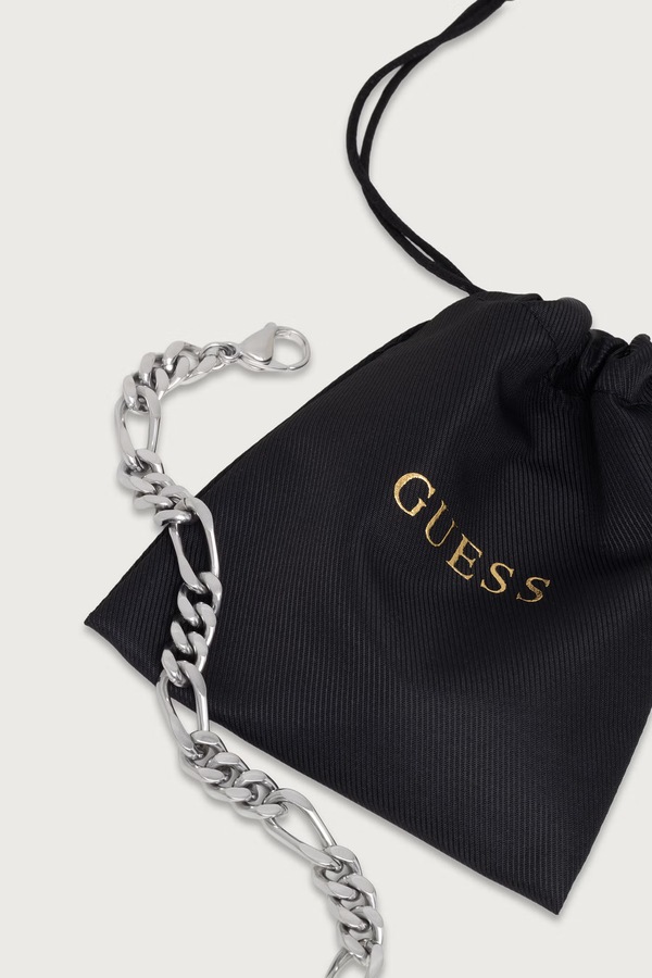 Браслет чоловічий з нержавіючої сталі Guess LO STUDIO колір срібний фото 2
