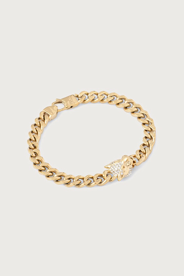 Браслет чоловічий Guess PANTHER колір золотий