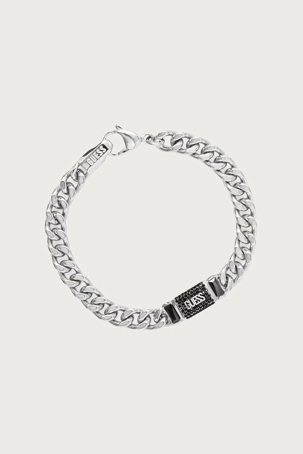 Браслет чоловічий Guess BARRIO колір срібний