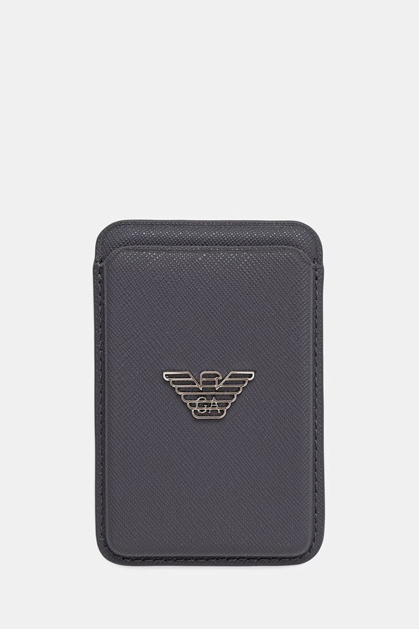 Чохол для карток чоловічий Emporio Armani колір сірий