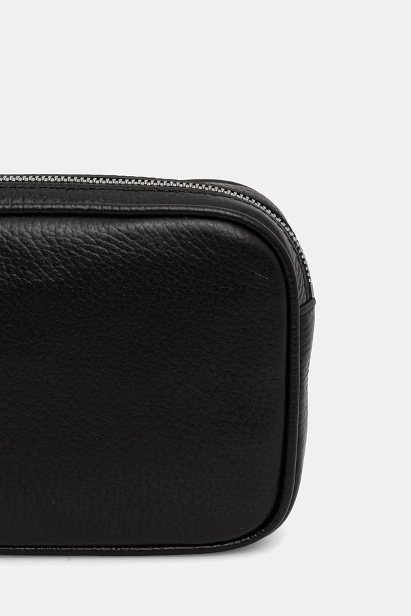 Косметичка чоловіча шкіряна Emporio Armani колір чорний фото 2