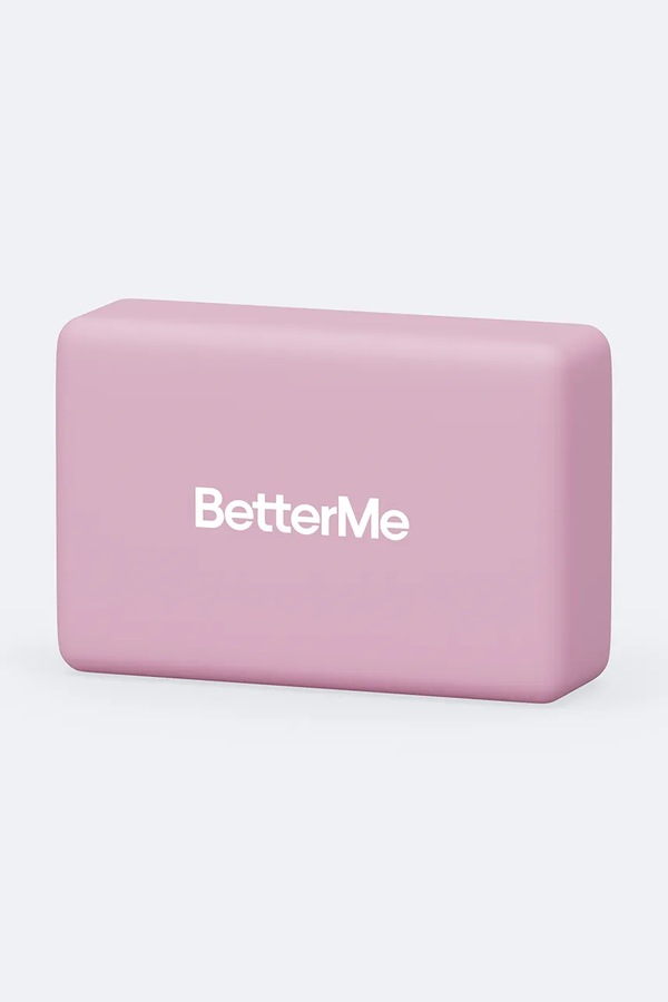 Блок для йоги BetterMe Soft Yoga колір рожевий