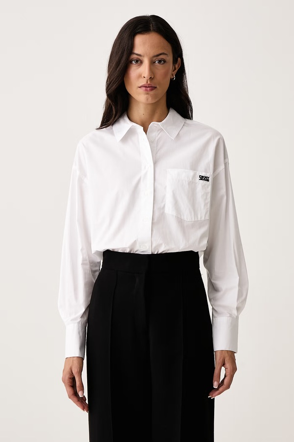 Сорочка жіноча бавовняна DKNY колір білий
