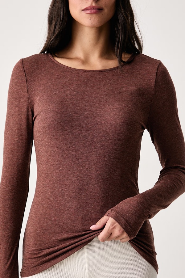Піжамний лонгслів жіночий з вовною Triumph колір коричневий фото 4
