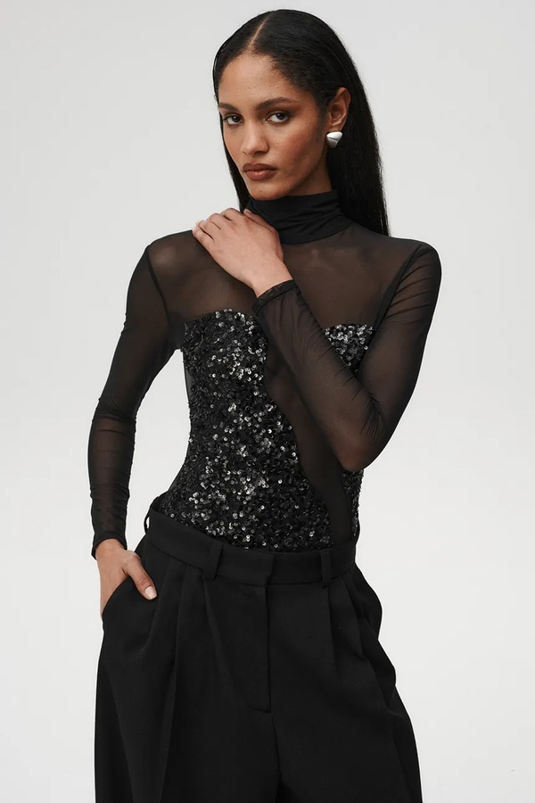 Боді жіноче Undress Code Fine Jewel Bodysuit Thong колір чорний фото 4