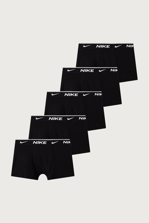 Боксери дитячі бавовняні з еластаном 5 шт. Nike колір чорний