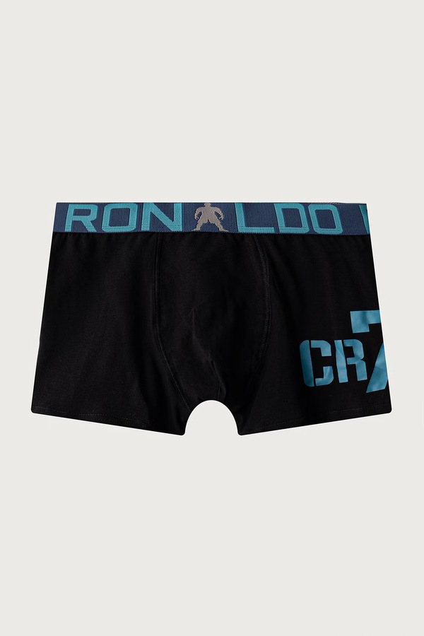 Облягаючі боксери дитячі бавовняні з еластаном 3 шт. CR7 Cristiano Ronaldo колір чорний фото 3