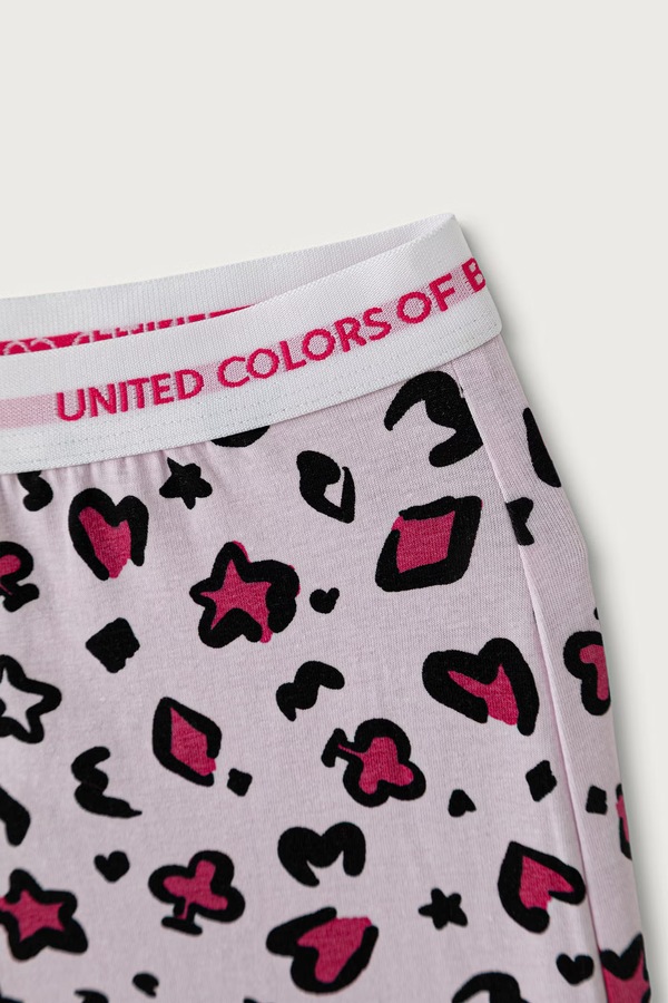 Роздільна піжама дитяча з бавовною United Colors of Benetton колір блакитний фото 3