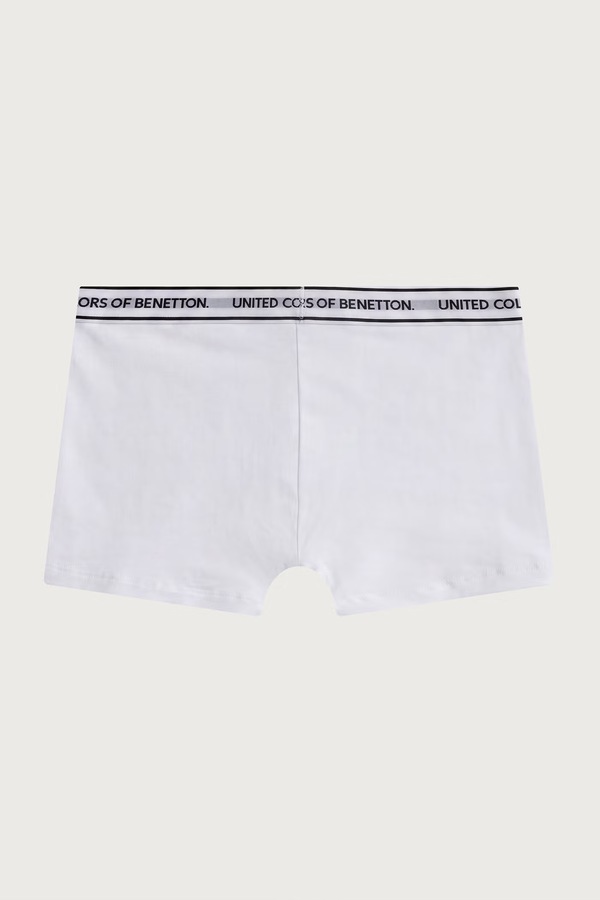 Облягаючі боксери дитячі бавовняні з еластаном 2 шт. United Colors of Benetton колір білий фото 4