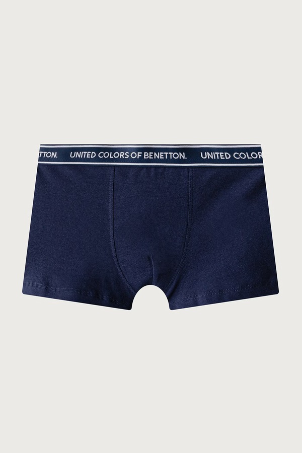 Облягаючі боксери дитячі бавовняні з еластаном 2 шт. United Colors of Benetton колір сірий фото 2