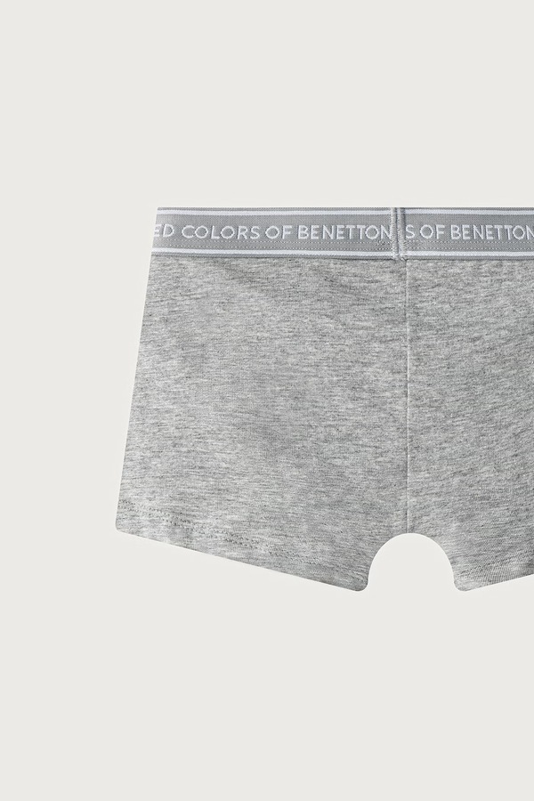 Облягаючі боксери дитячі бавовняні з еластаном 2 шт. United Colors of Benetton колір сірий фото 4