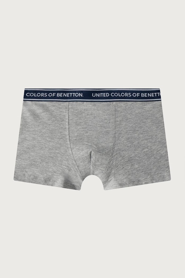 Облегающие боксеры детские хлопковые с эластаном 2 шт. United Colors of Benetton цвет голубой фото 2
