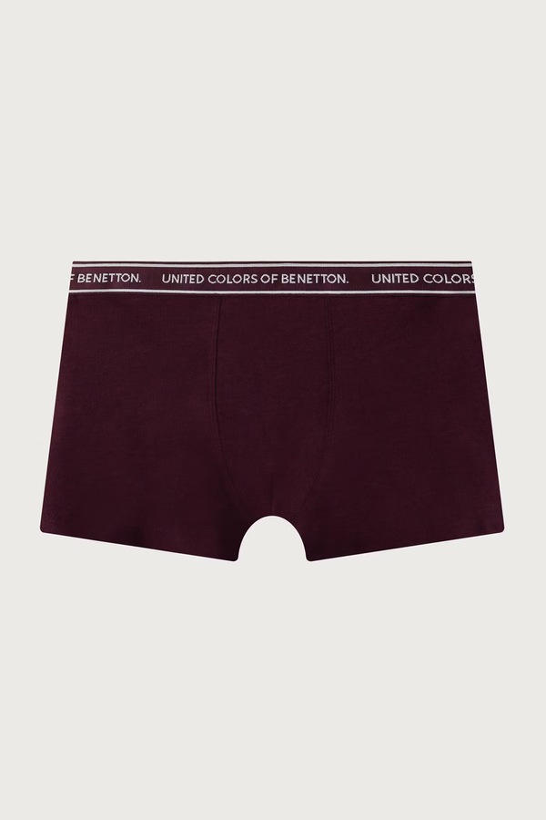 Облегающие боксеры детские хлопковые с эластаном 2 шт. United Colors of Benetton цвет темно-синий фото 2