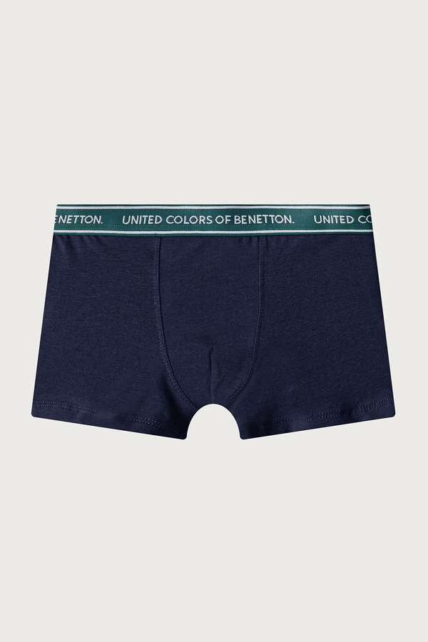Облягаючі боксери дитячі бавовняні з еластаном 2 шт. United Colors of Benetton колір зелений фото 2
