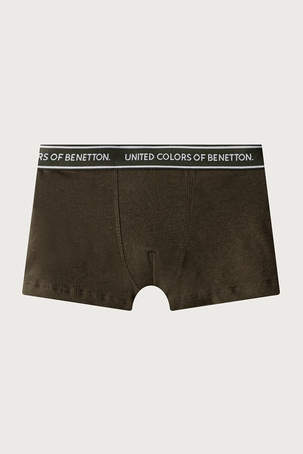 Облягаючі боксери дитячі бавовняні з еластаном 2 шт. United Colors of Benetton колір сірий фото 2